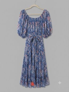 Piper and scoot exclusive Womens Boho Tiered Maxi Dress Size S